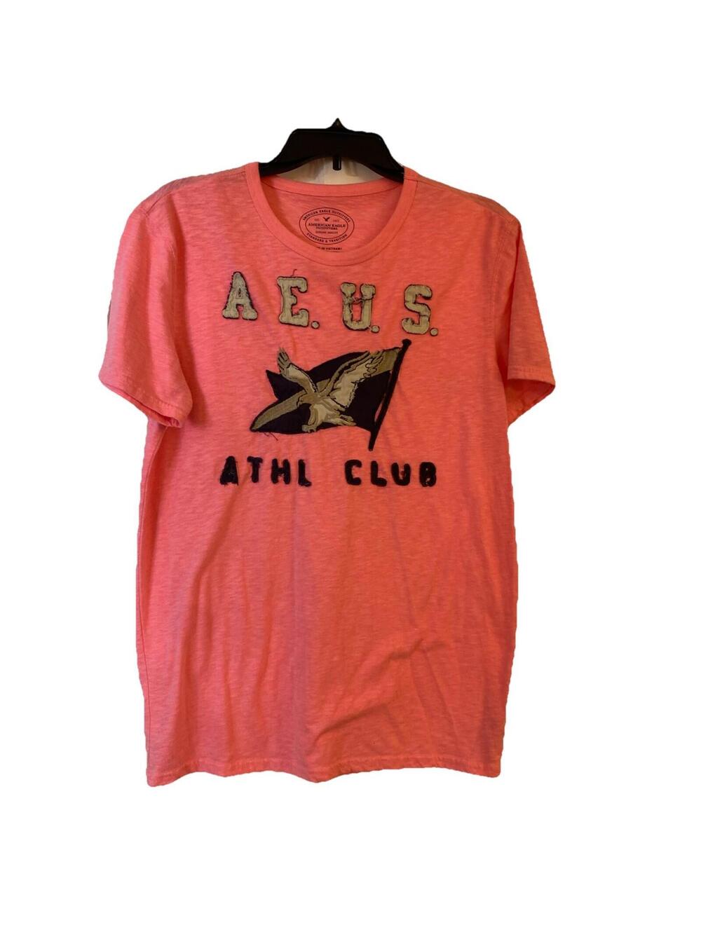 AE US Athletic Club M Med American Eagle Athletic Fit Pink cotton T shirt